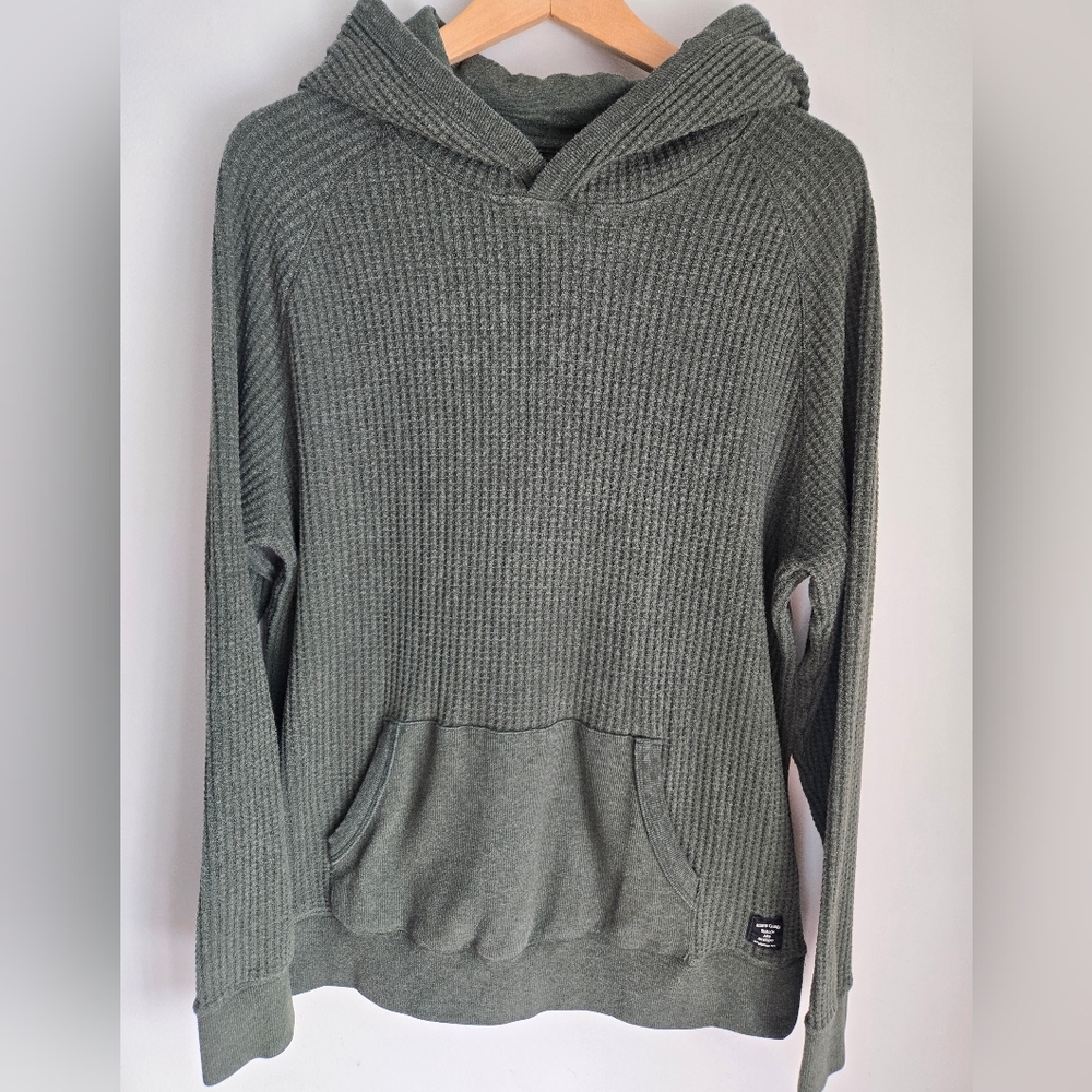 ROOTS Green Hooded Cotton Blend Sweater